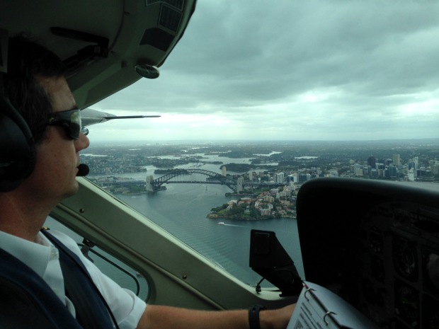 Sydney Harbour Bridge from the air. Janna Schreier